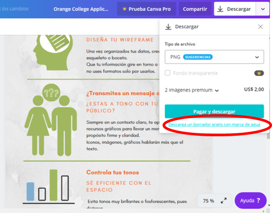 Infografía en Canva. Bajada de infografía Gratis.